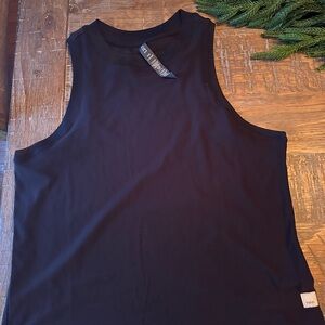 Vuori Black Tank Top with Logo